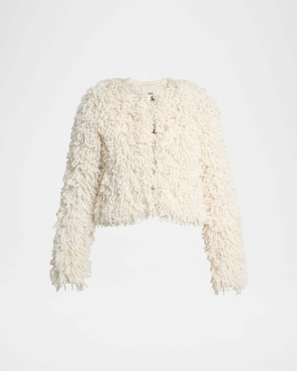 Fedra Furry Alpaca Knit Jacket